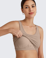 G4Free - BareFeel Built in Bra Workout Tank Tops -GF25L333AA-S