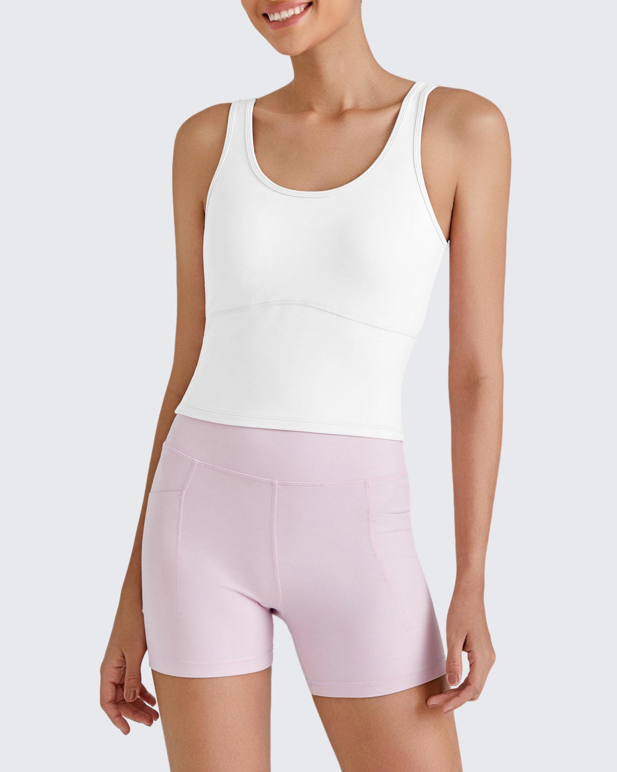 G4Free - BareFeel Built in Bra Workout Tank Tops -GF25L333AA-S