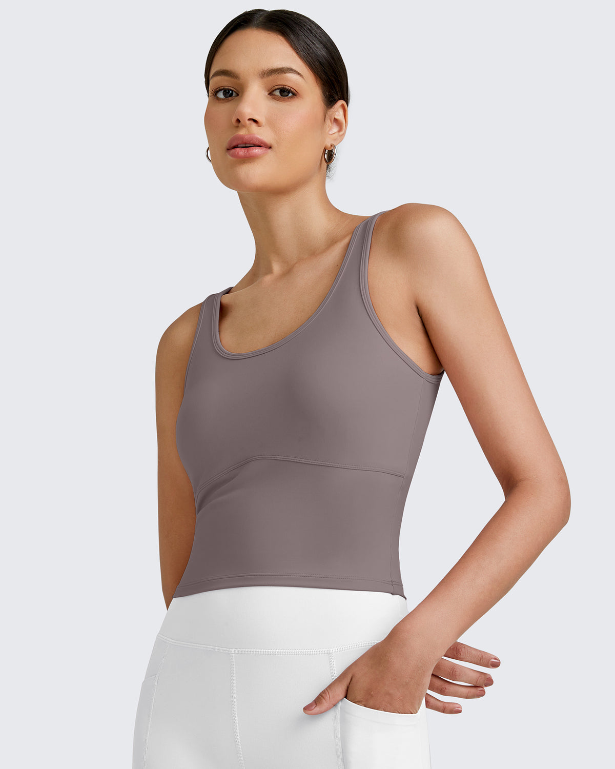 G4Free - BareFeel Built in Bra Workout Tank Tops -GF25L333DA-S