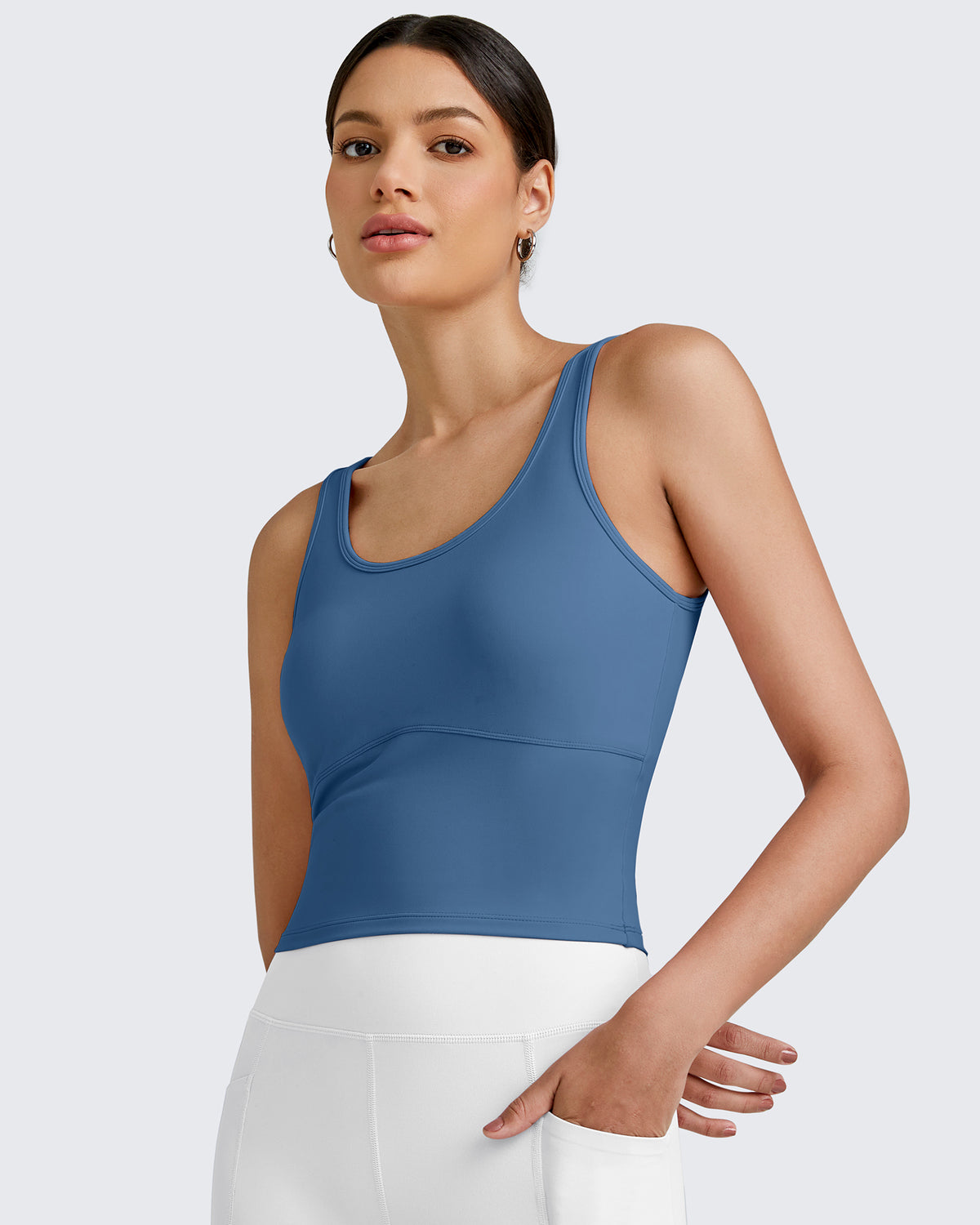 G4Free - BareFeel Built in Bra Workout Tank Tops -GF25L333FA-S