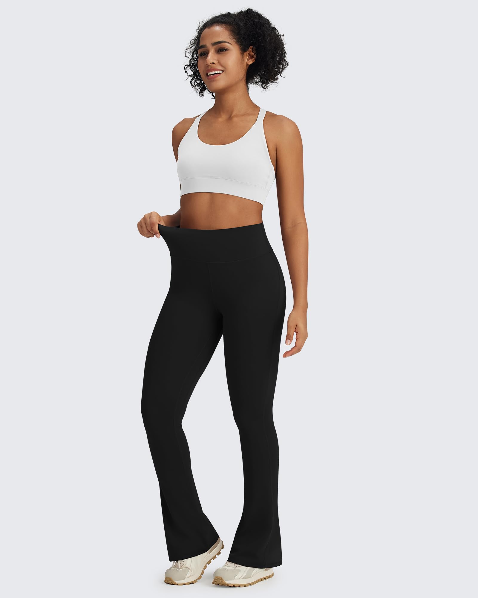 G4Free - BareFeel Casual High-Waisted Mini Flare Pants -GF24A244AA-S