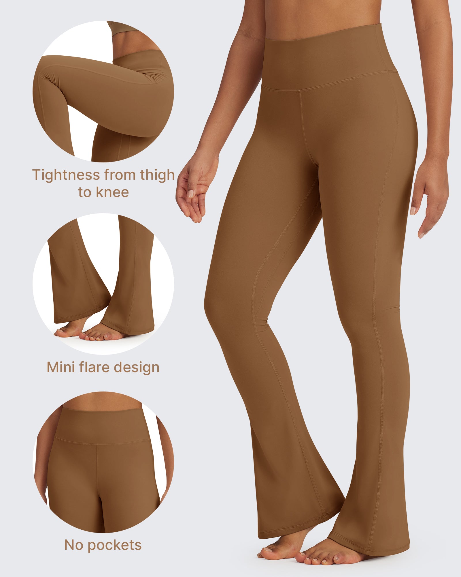 G4Free - BareFeel Casual High-Waisted Mini Flare Pants -GF24A244AA-S