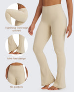G4Free - BareFeel Casual High-Waisted Mini Flare Pants -GF24A244AA-S