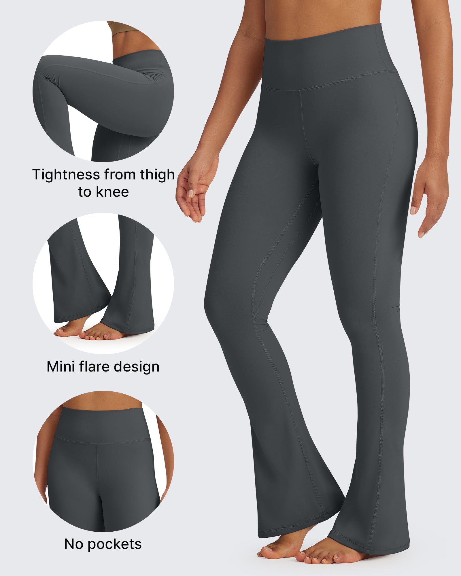 G4Free - BareFeel Casual High-Waisted Mini Flare Pants -GF24A244AA-S