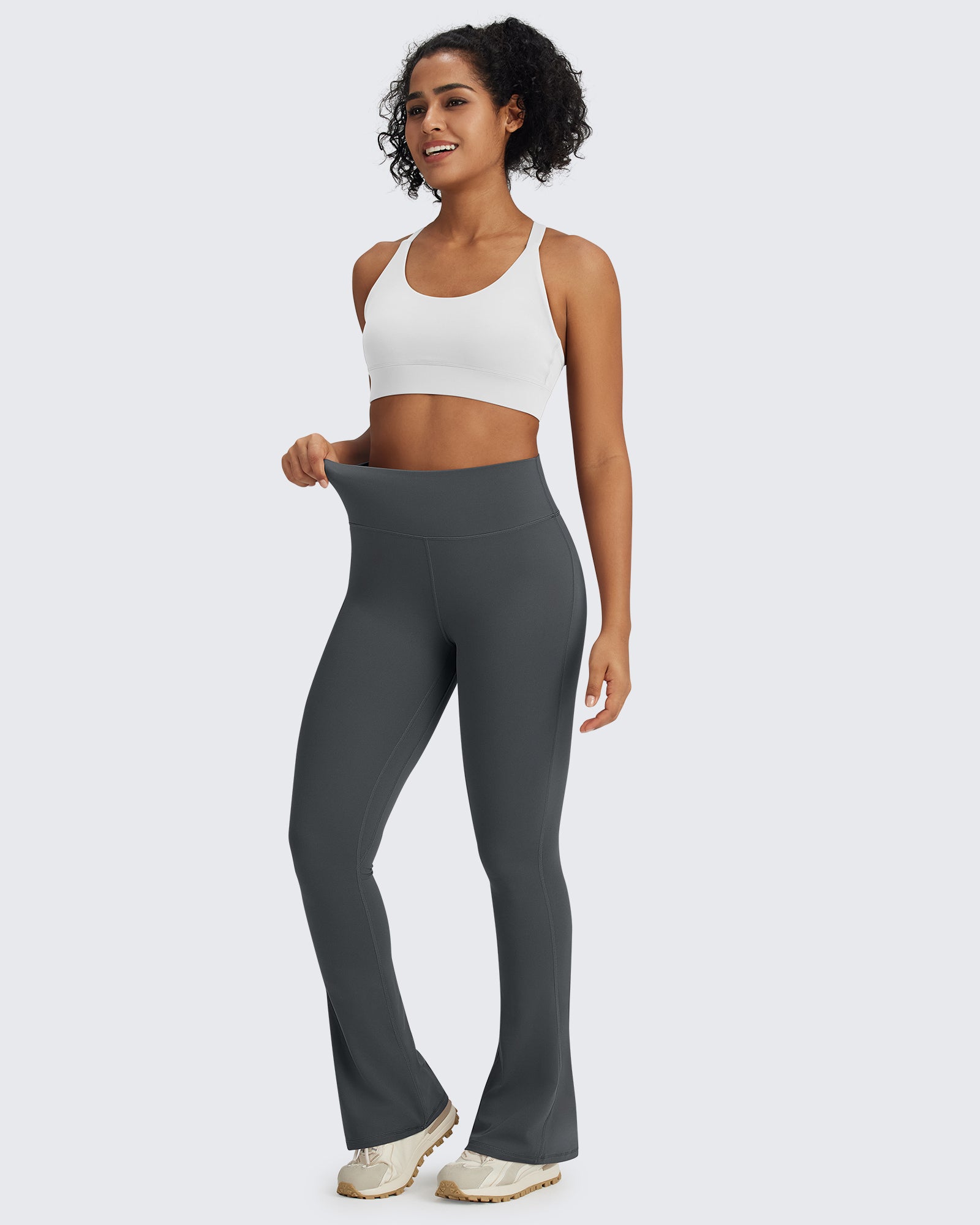 G4Free - BareFeel Casual High-Waisted Mini Flare Pants -GF24A244AA-S