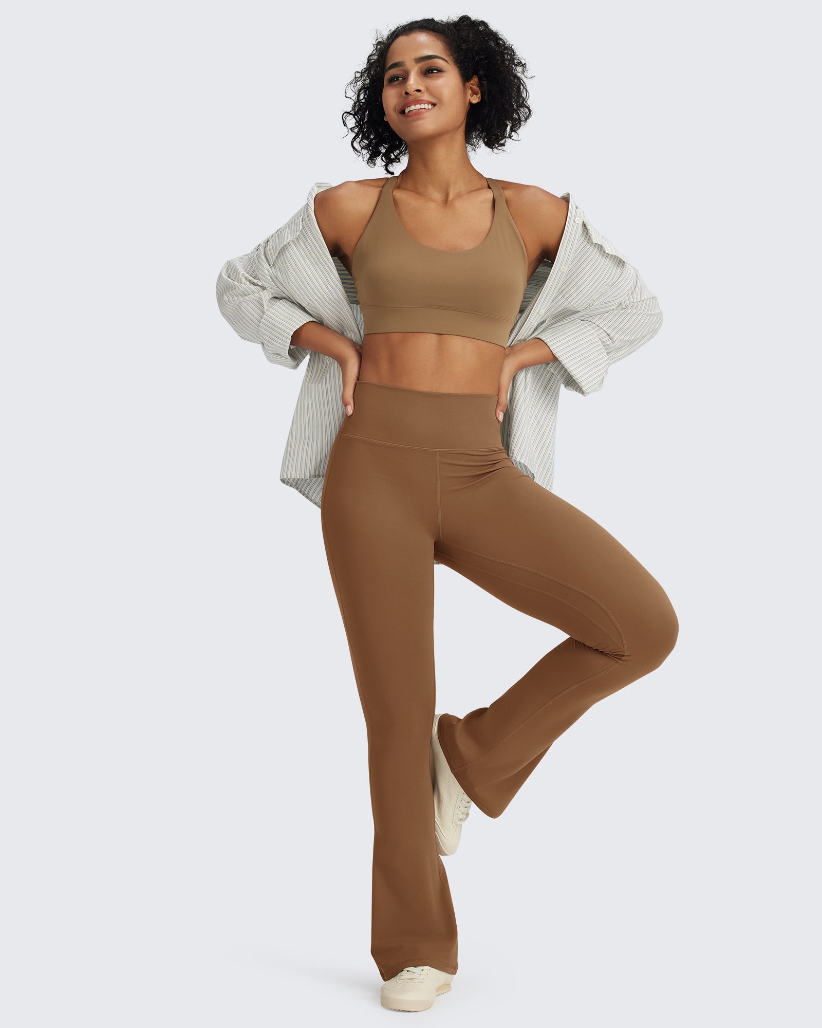 G4Free - BareFeel Casual High-Waisted Mini Flare Pants -GF24A244AA-S