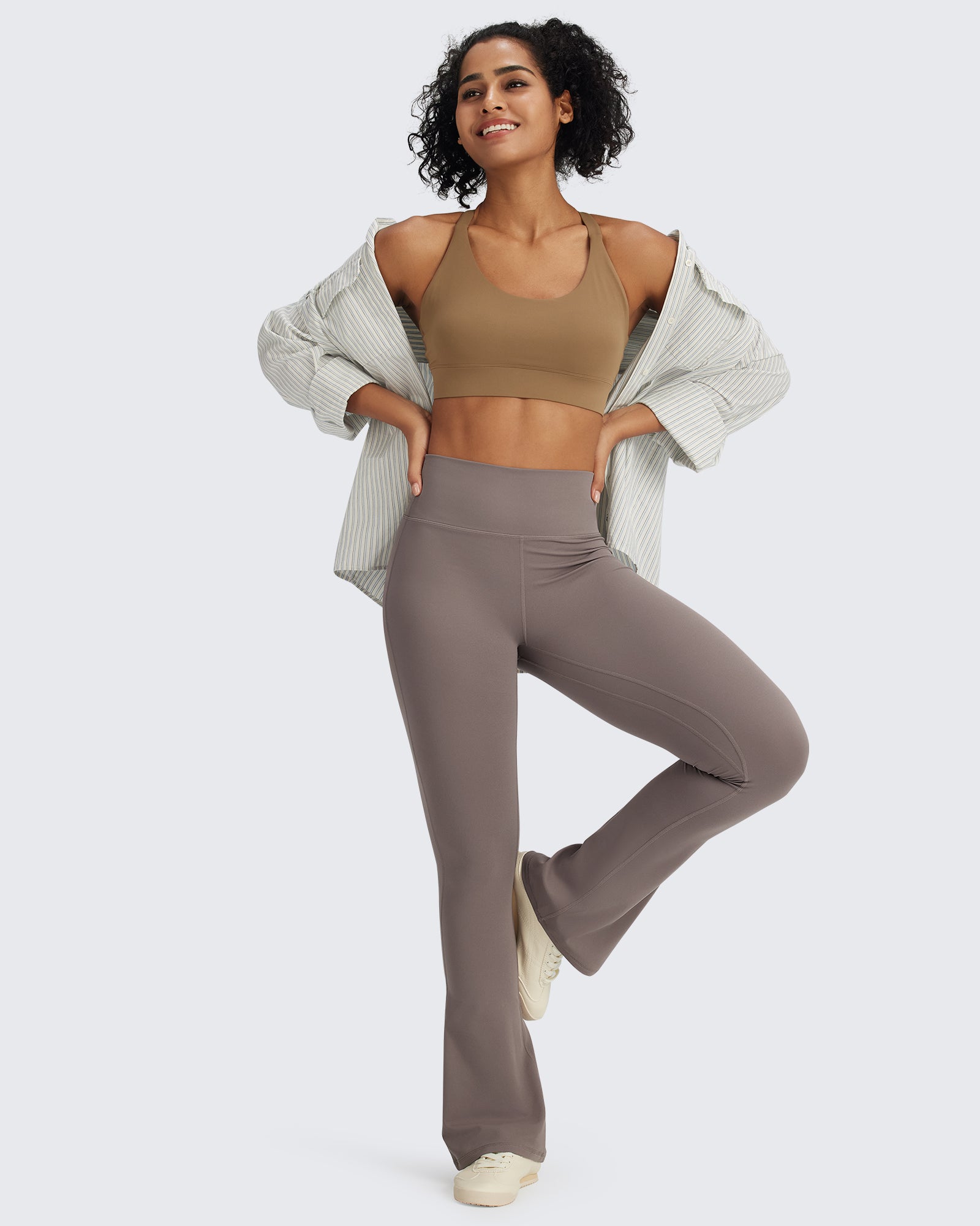 G4Free - BareFeel Casual High-Waisted Mini Flare Pants -GF24A244AA-S