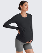 G4Free - BareFeel Crew Neck Ruches Maternity Long Sleeve -GF25BY380AA-S