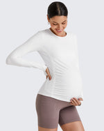 G4Free - BareFeel Crew Neck Ruches Maternity Long Sleeve -GF25BY380BA-S