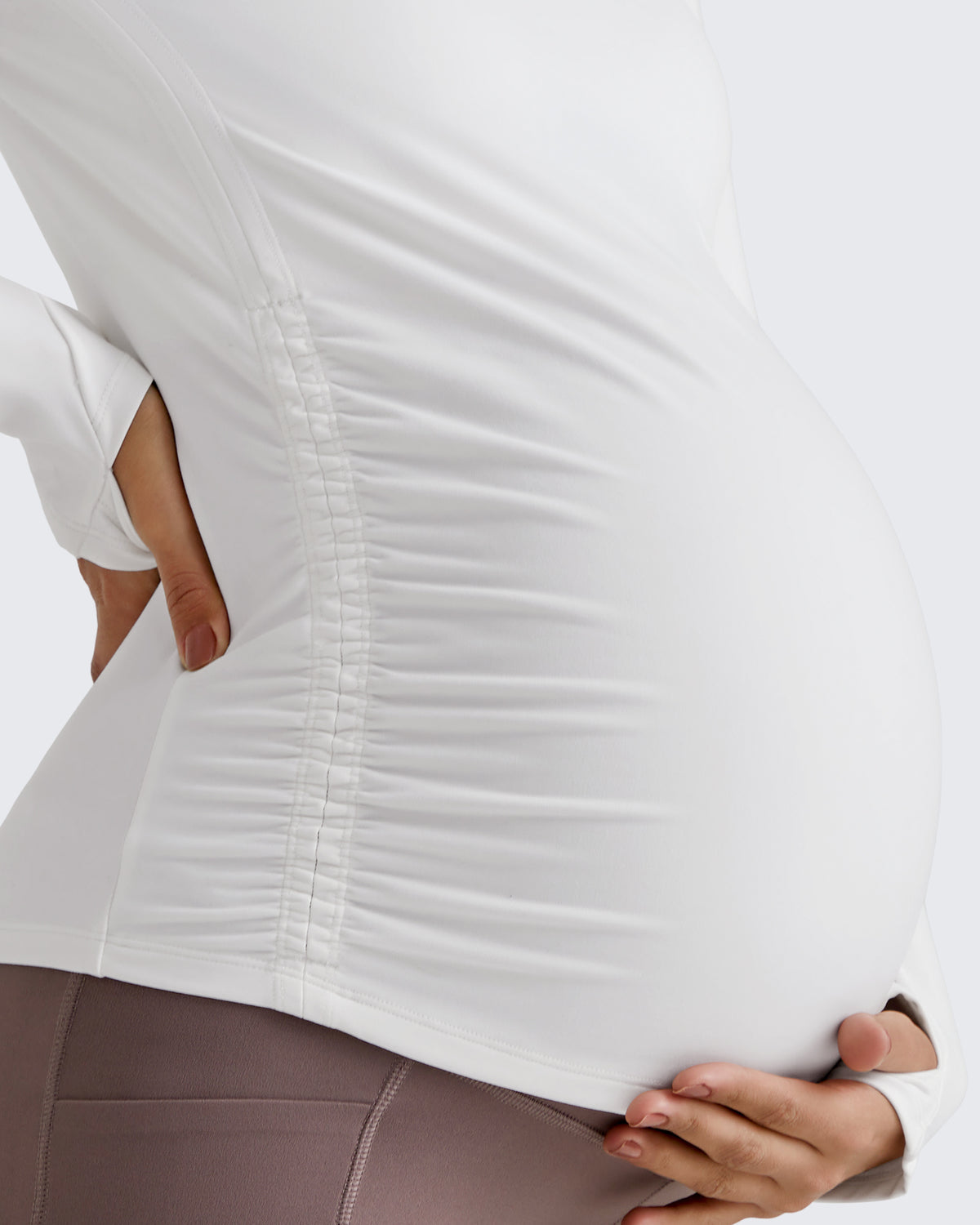 G4Free - BareFeel Crew Neck Ruches Maternity Long Sleeve -GF25BY380CA-S