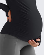 G4Free - BareFeel Crew Neck Ruches Maternity Long Sleeve -GF25BY380CA-S