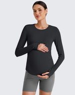 G4Free - BareFeel Crew Neck Ruches Maternity Long Sleeve -GF25BY380CA-S