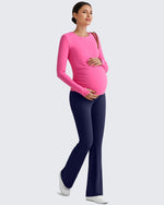 G4Free - BareFeel Crew Neck Ruches Maternity Long Sleeve -GF25BY380CA-S