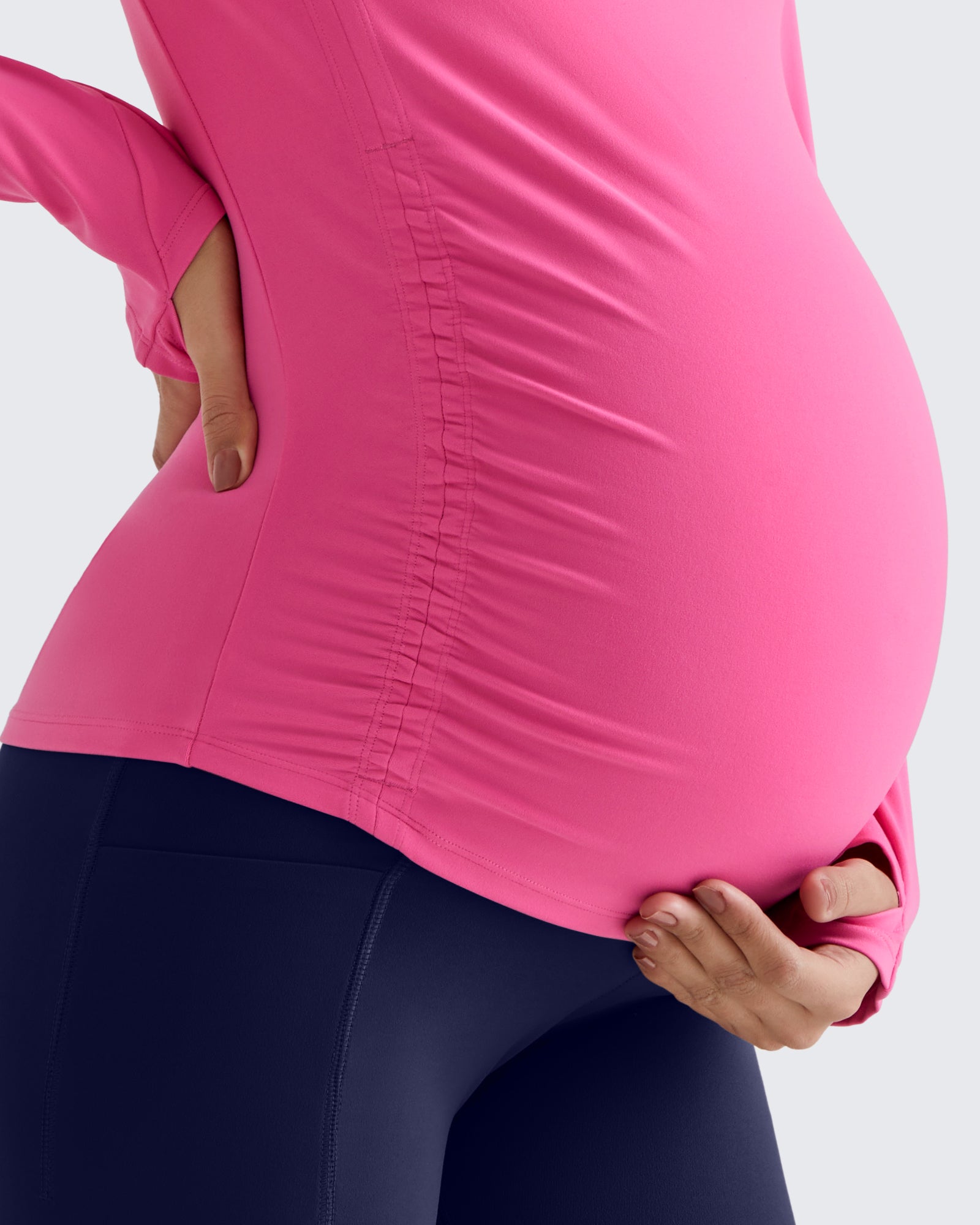 G4Free - BareFeel Crew Neck Ruches Maternity Long Sleeve -GF25BY380CA-S