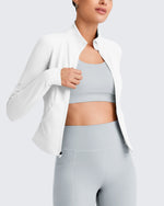 G4Free - BareFeel Cropped Slim Fit Full Zip Workout Jackets -GF25M411AA-S