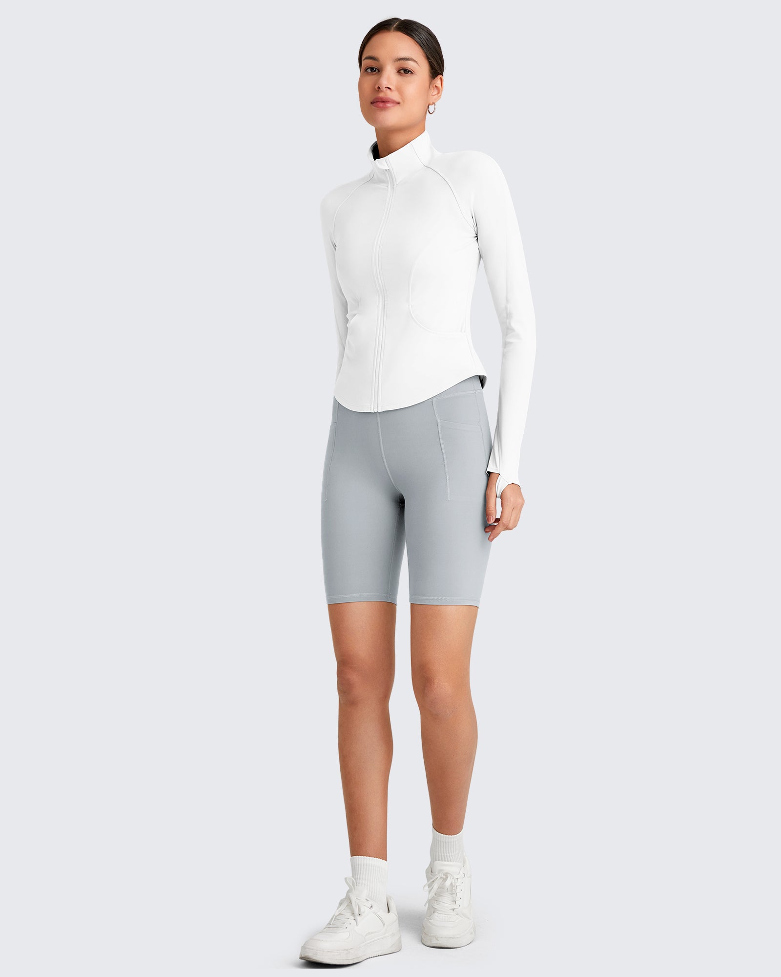 G4Free - BareFeel Cropped Slim Fit Full Zip Workout Jackets -GF25M411AA-S
