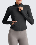 G4Free - BareFeel Cropped Slim Fit Full Zip Workout Jackets -GF25M411AA-S