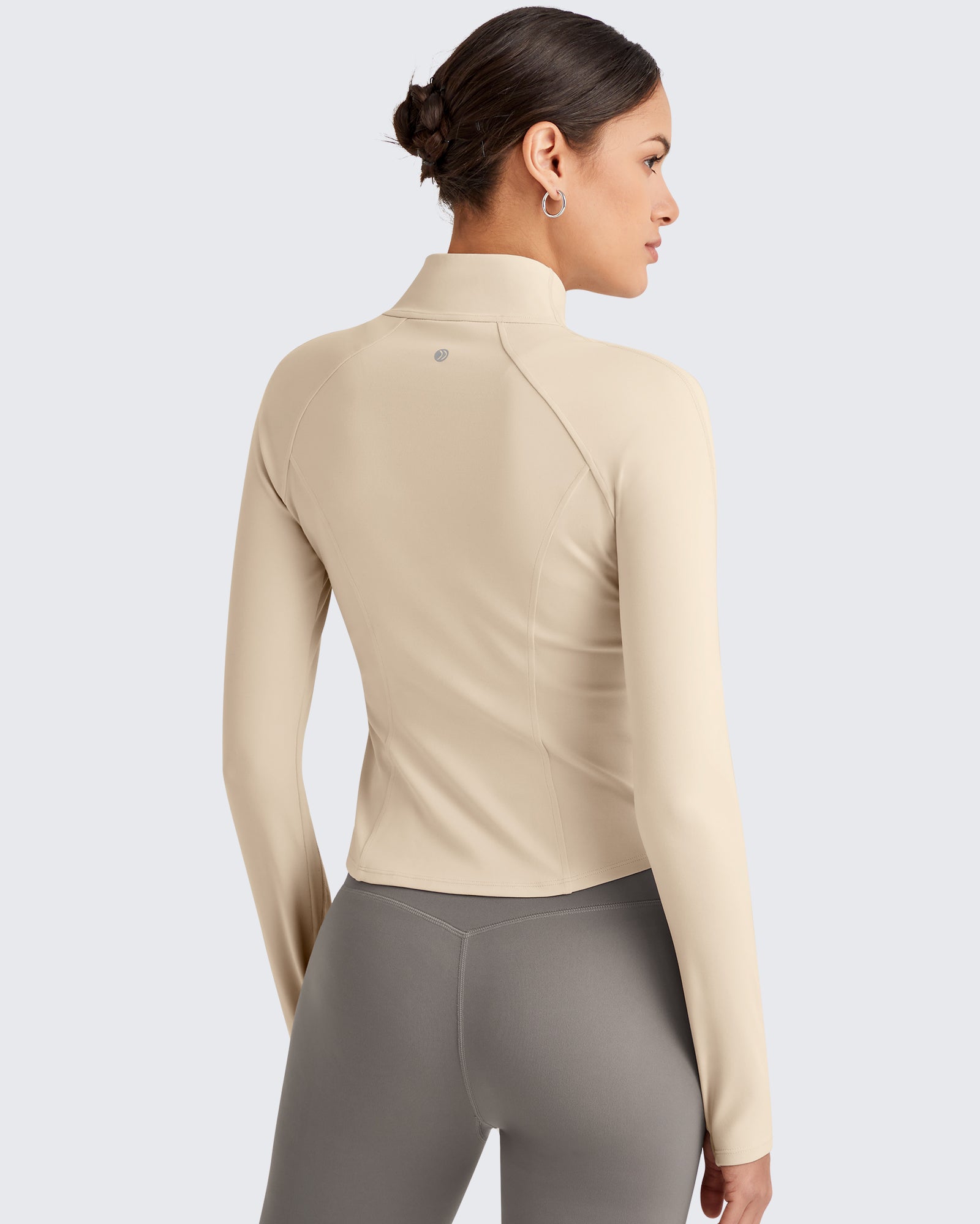 G4Free - BareFeel Cropped Slim Fit Full Zip Workout Jackets -GF25M411AA-S