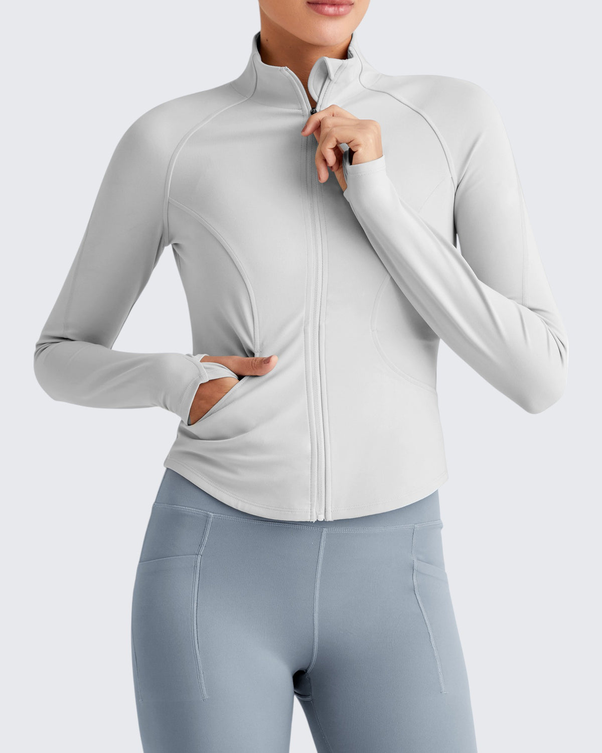 G4Free - BareFeel Cropped Slim Fit Full Zip Workout Jackets -GF25M411CA-S