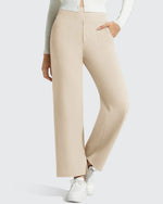 G4Free - BareFeel Faux Fly Ankle Length Casual Dress Pants -GF26J775A001A-S