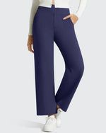 G4Free - BareFeel Faux Fly Ankle Length Casual Dress Pants -GF26J775A001A-S