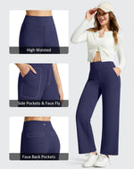 G4Free - BareFeel Faux Fly Ankle Length Casual Dress Pants -GF26J775A001A-S