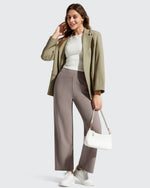 G4Free - BareFeel Faux Fly Ankle Length Casual Dress Pants -GF26J775A001A-S