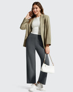G4Free - BareFeel Faux Fly Ankle Length Casual Dress Pants -GF26J775A001A-S