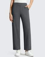G4Free - BareFeel Faux Fly Ankle Length Casual Dress Pants -GF26J775C001A-S