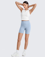 G4Free - BareFeel Half Zip Cropped Workout Tank Tops -GF25L394CA-S