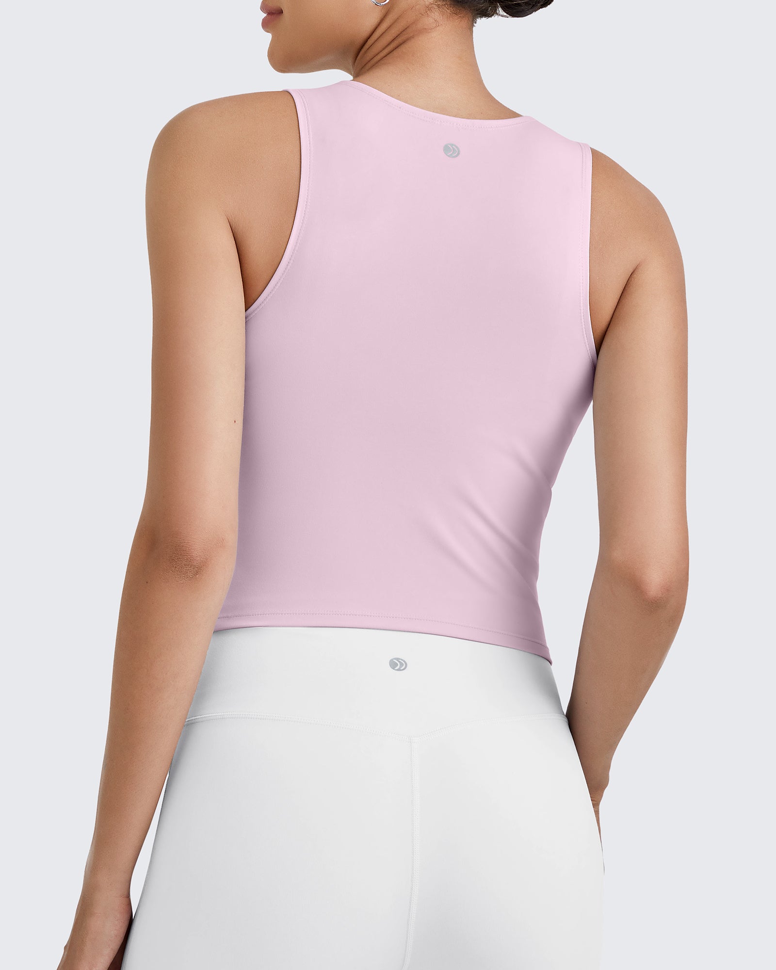 G4Free - BareFeel Half Zip Cropped Workout Tank Tops -GF25L394CA-S
