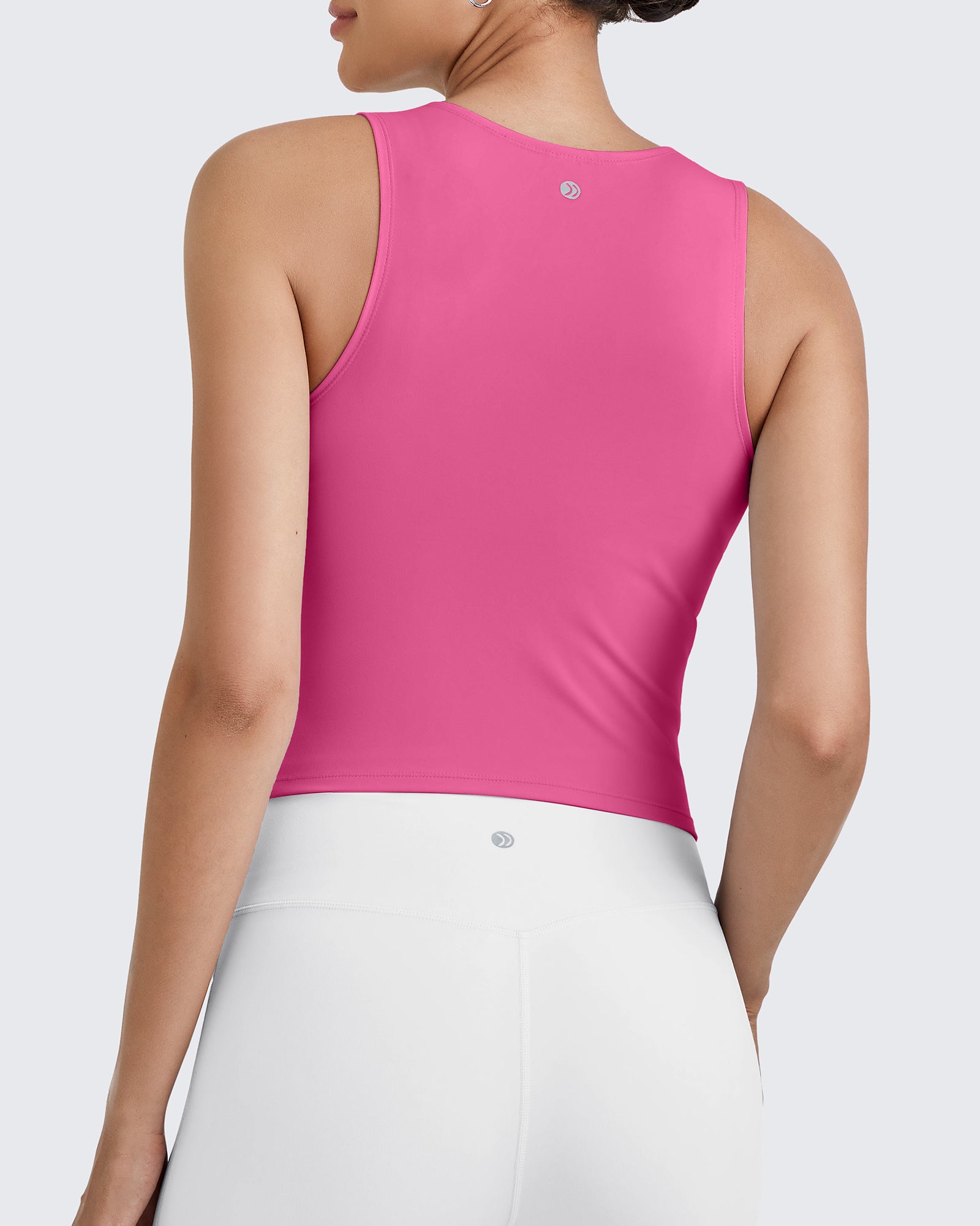 G4Free - BareFeel Half Zip Cropped Workout Tank Tops -GF25L394CA-S