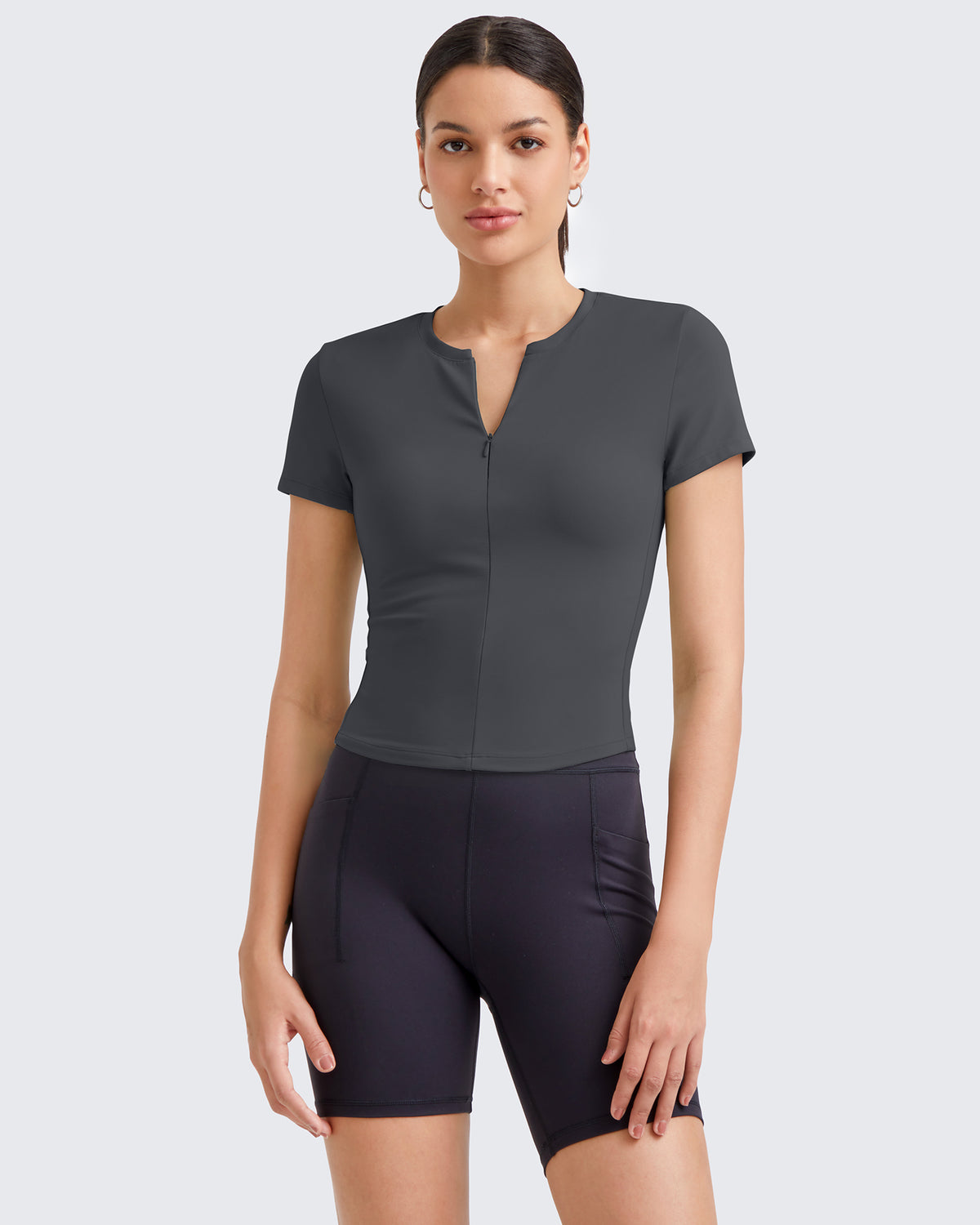 G4Free - BareFeel Half Zip Slim Fit Athletic Shirts -GF25K335BA-S