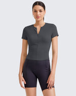 G4Free - BareFeel Half Zip Slim Fit Athletic Shirts -GF25K335BA-S