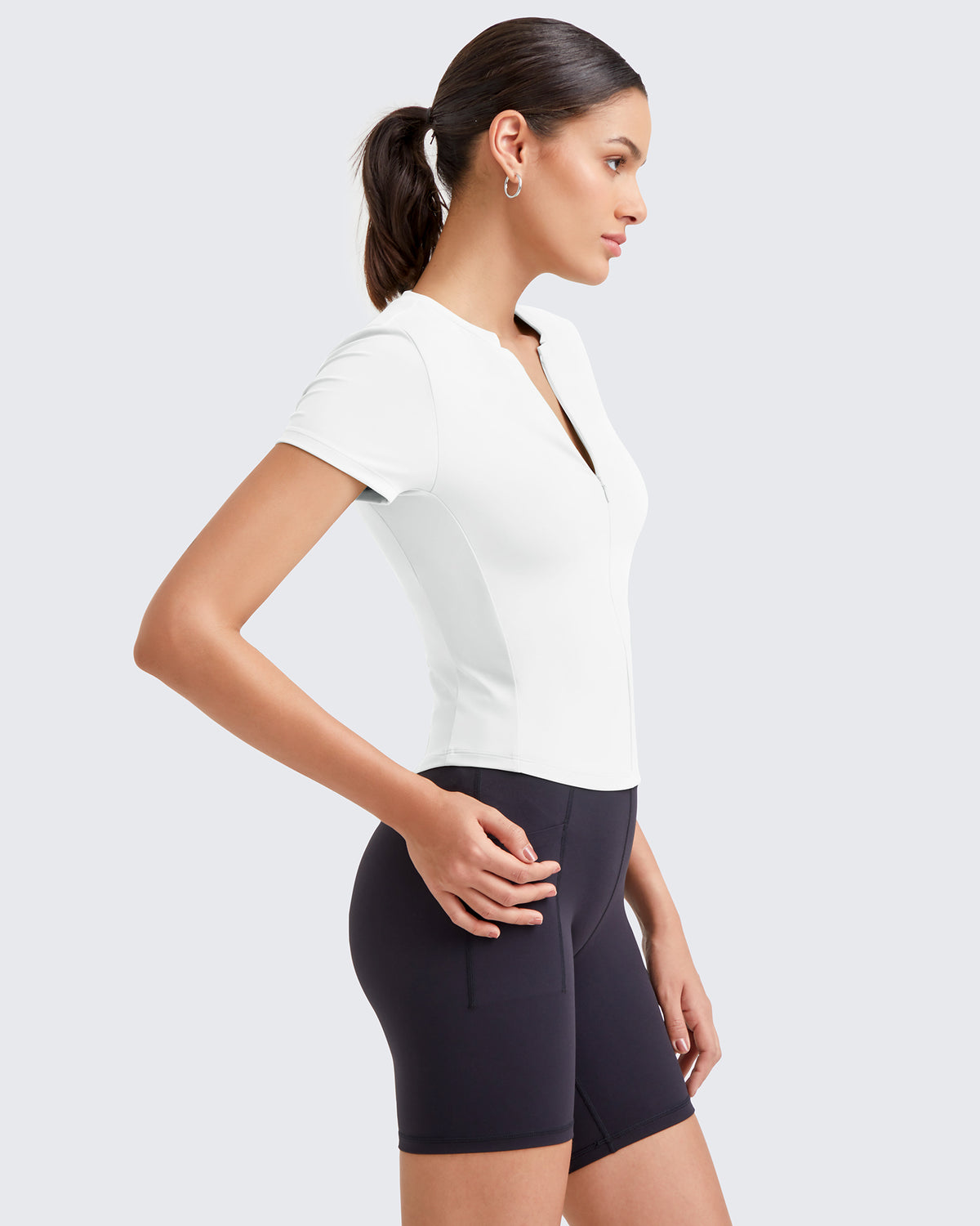 G4Free - BareFeel Half Zip Slim Fit Athletic Shirts -GF25K335DA-S