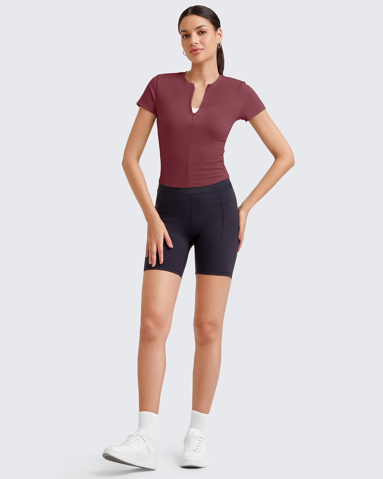 G4Free - BareFeel Half Zip Slim Fit Athletic Shirts -GF25K335DA-S