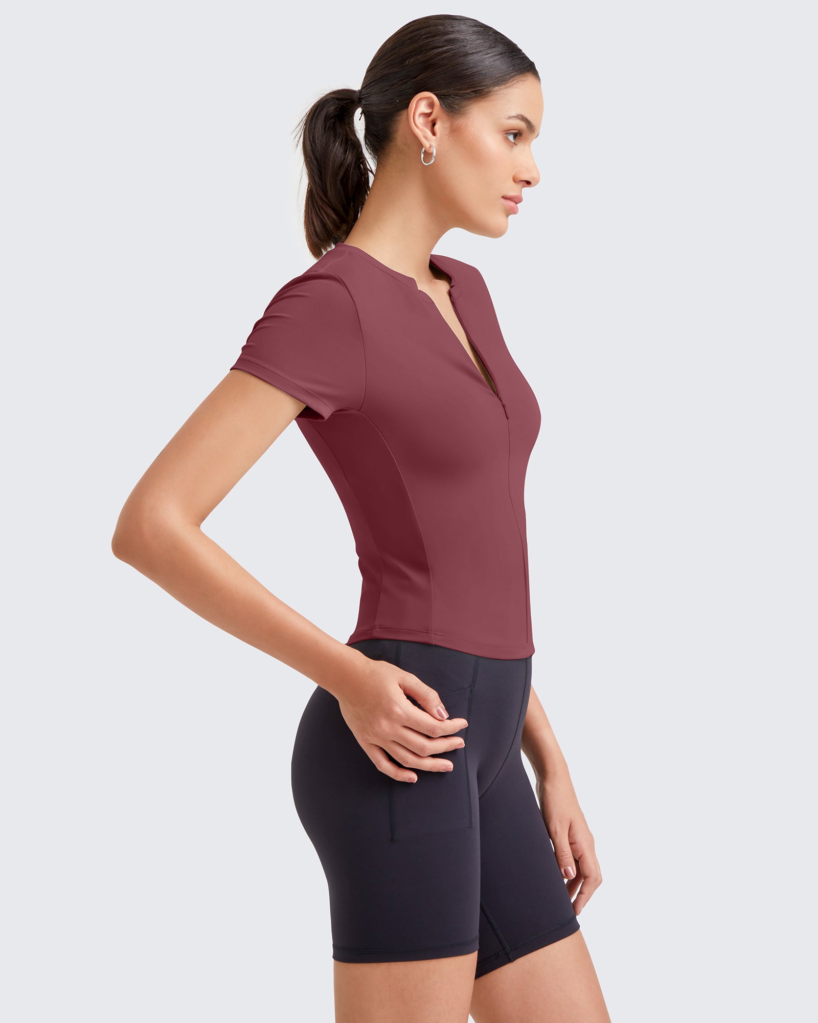 G4Free - BareFeel Half Zip Slim Fit Athletic Shirts -GF25K335DA-S