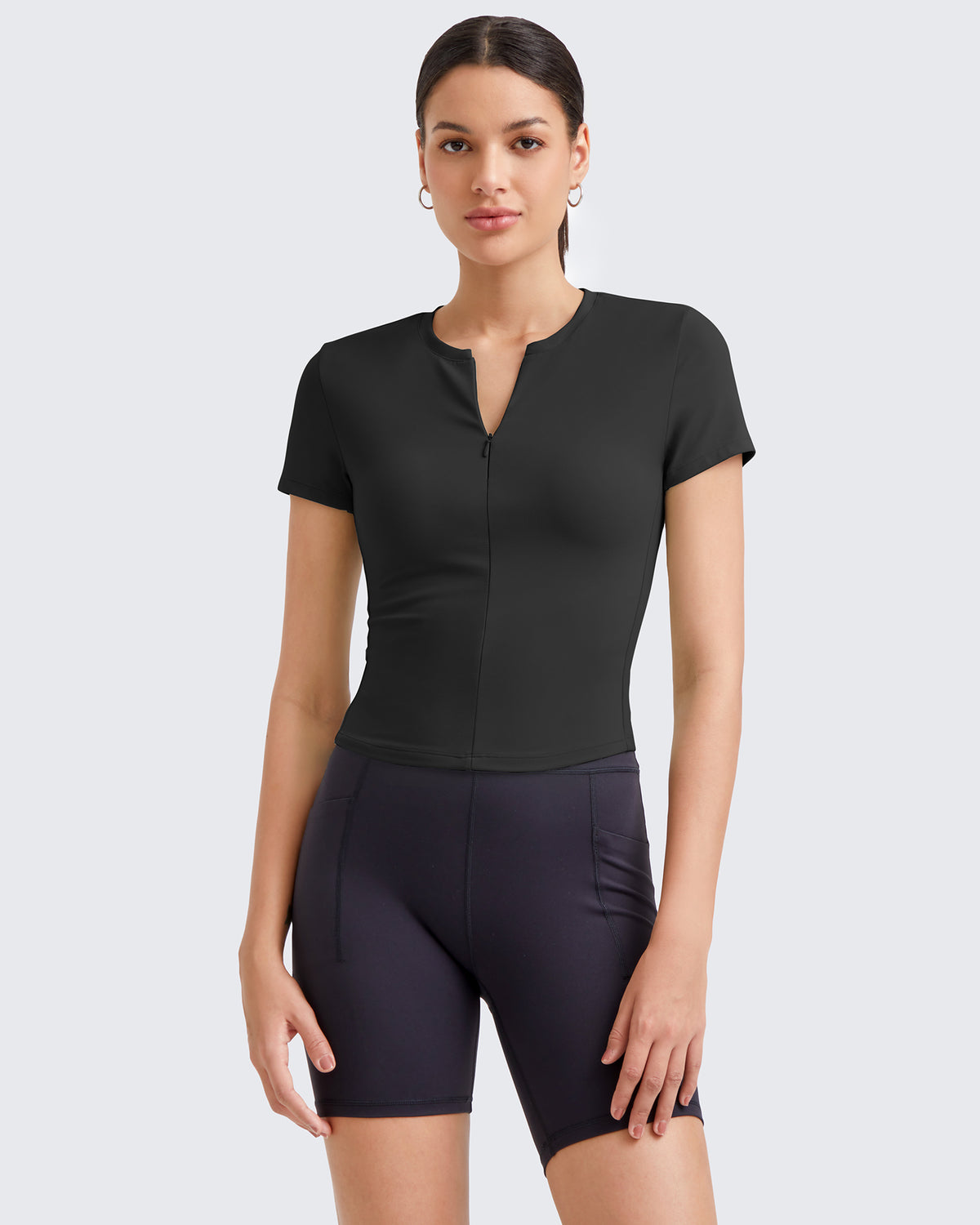 G4Free - BareFeel Half Zip Slim Fit Athletic Shirts -GF25K335DA-S