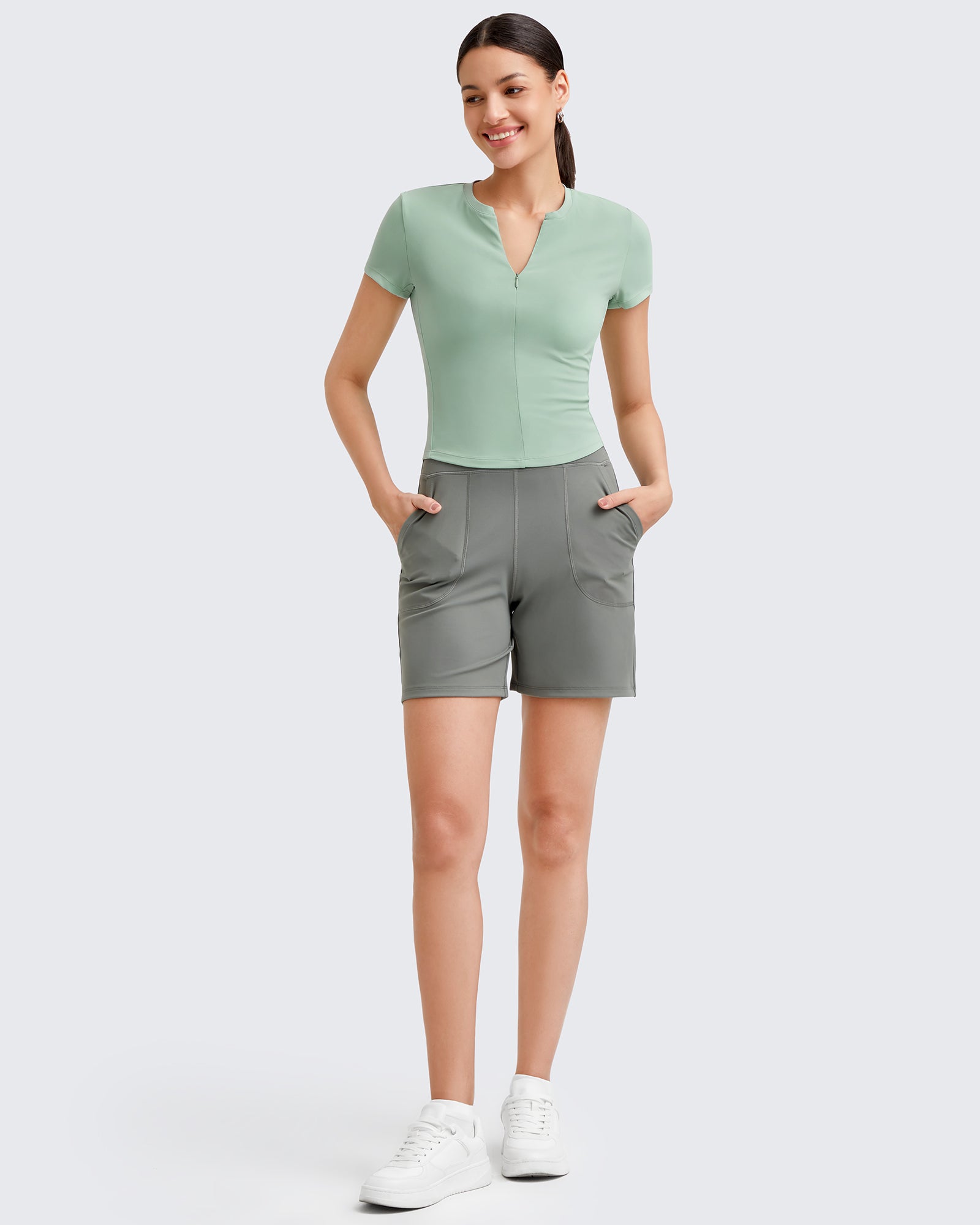G4Free - BareFeel Half Zip Slim Fit Athletic Shirts -GF25K335DA-S