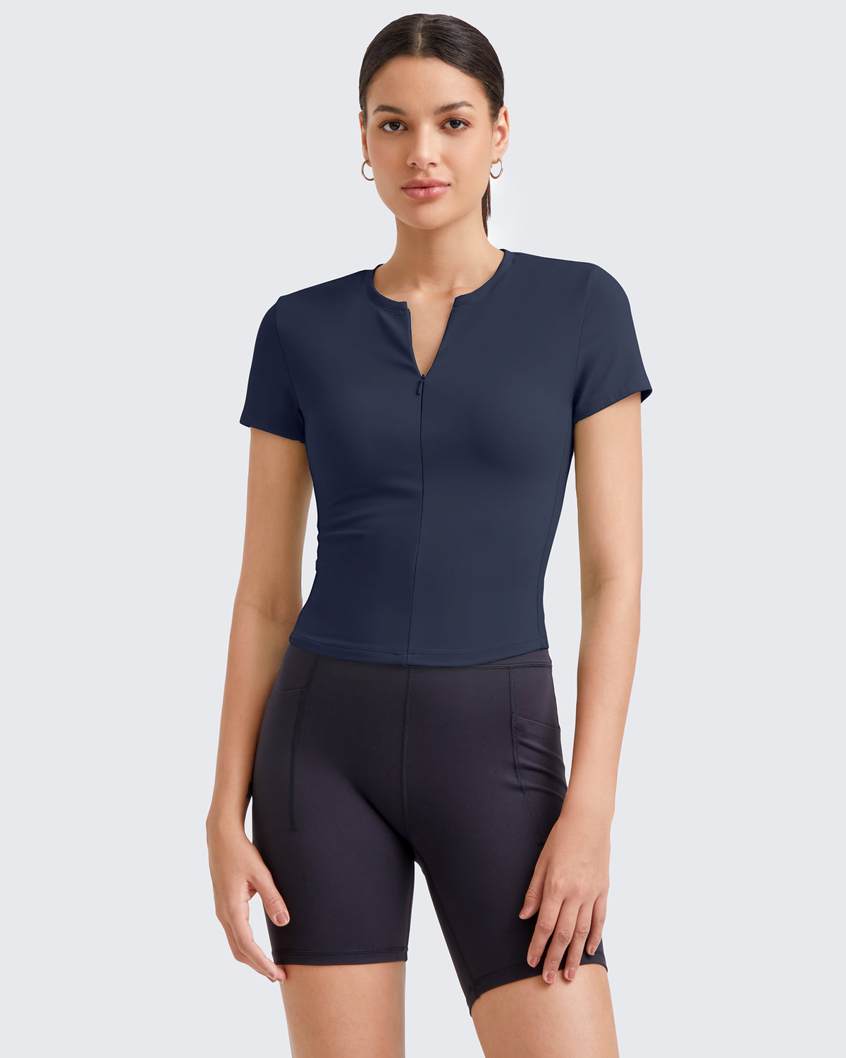G4Free - BareFeel Half Zip Slim Fit Athletic Shirts -GF25K335DA-S
