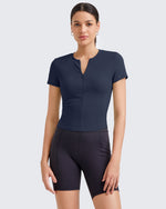 G4Free - BareFeel Half Zip Slim Fit Athletic Shirts -GF25K335DA-S
