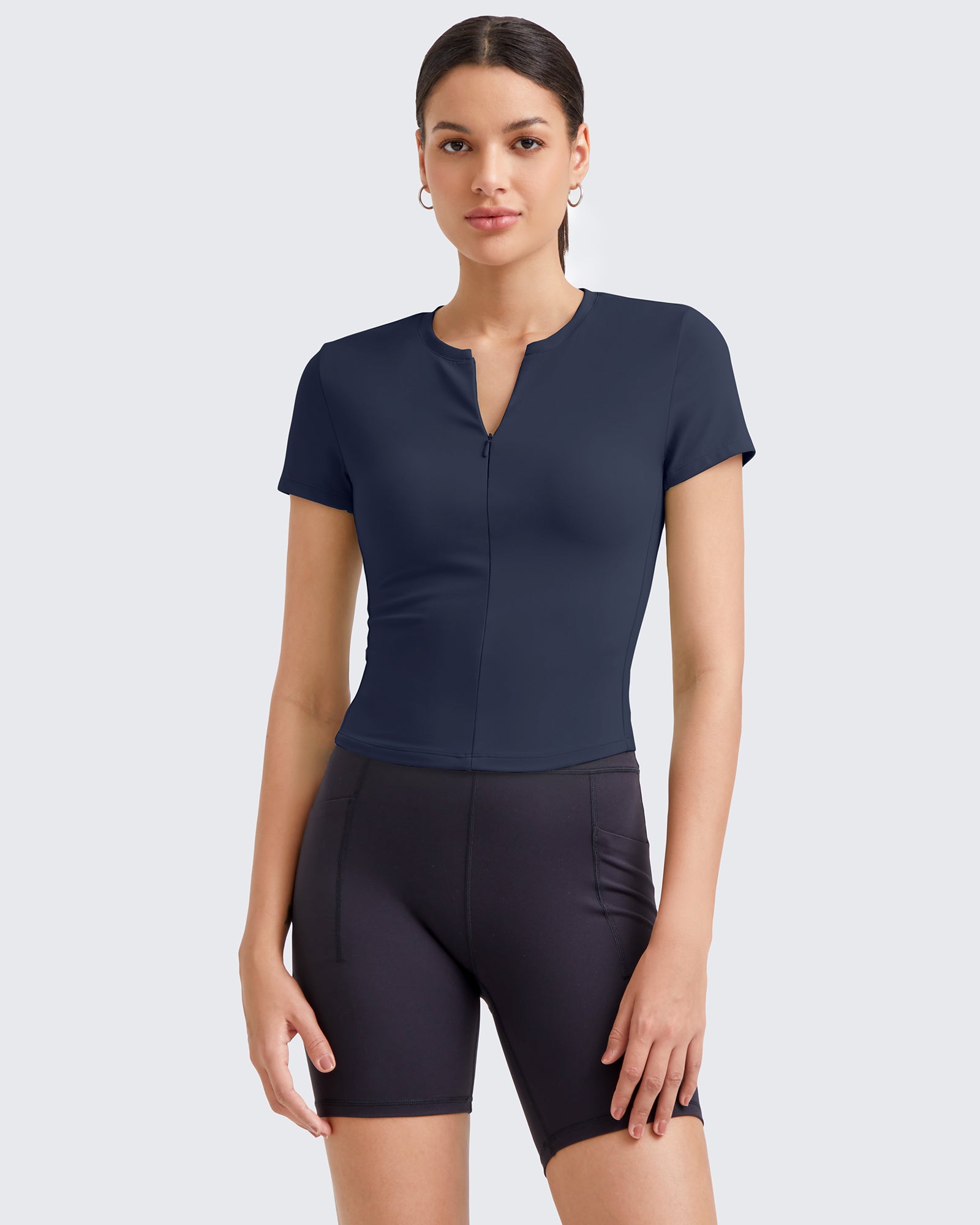 G4Free - BareFeel Half Zip Slim Fit Athletic Shirts -GF25K335DA-S