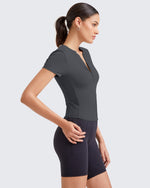 G4Free - BareFeel Half Zip Slim Fit Athletic Shirts -GF25K335DA-S
