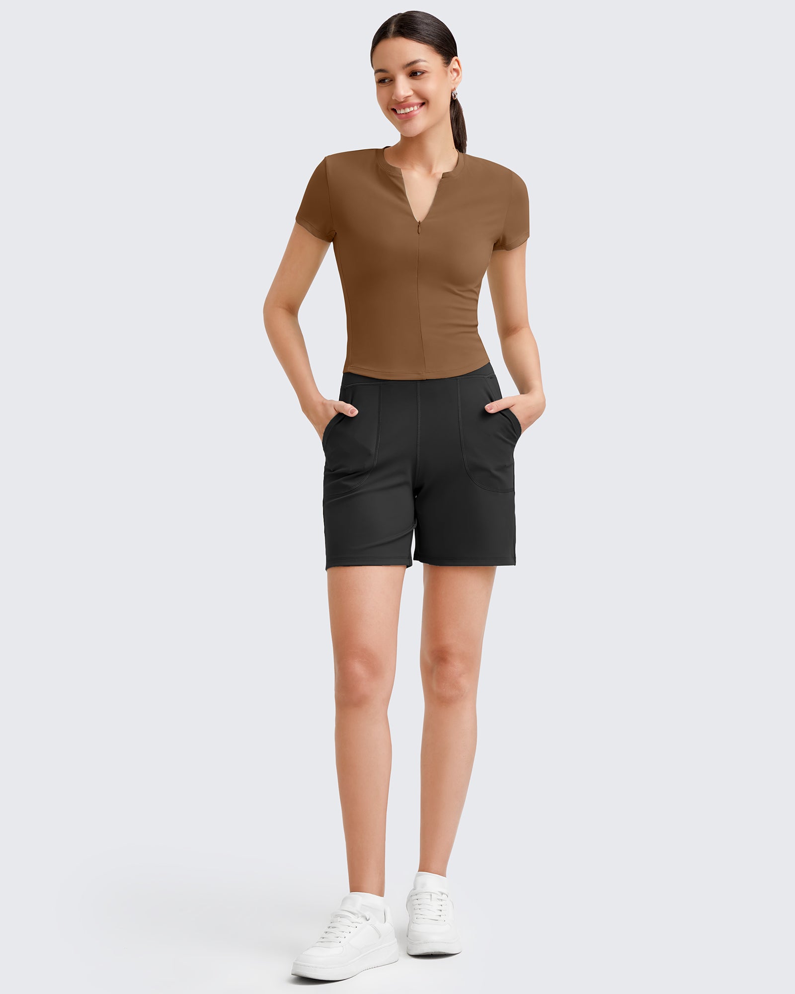 G4Free - BareFeel Half Zip Slim Fit Athletic Shirts -GF25K335DA-S