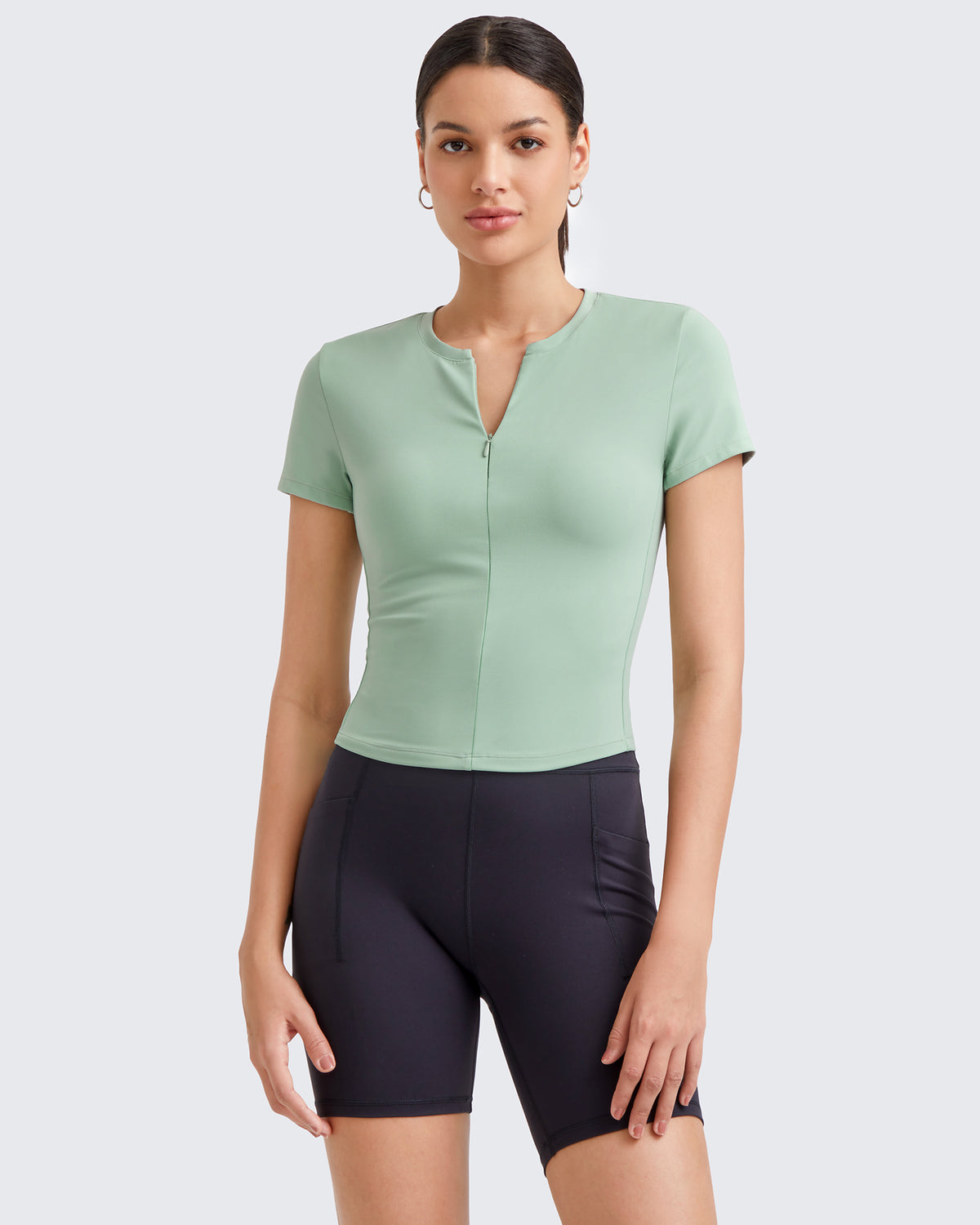 G4Free - BareFeel Half Zip Slim Fit Athletic Shirts -GF25K335HA-S