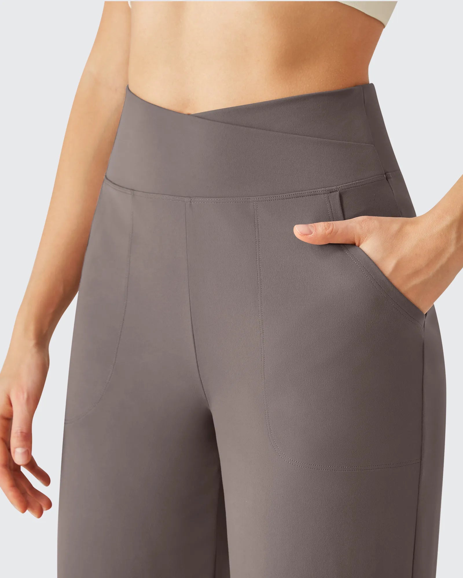 G4Free - BareFeel High Stretch Ankle Wide Leg Yoga Pants -GF26J781A001A-S