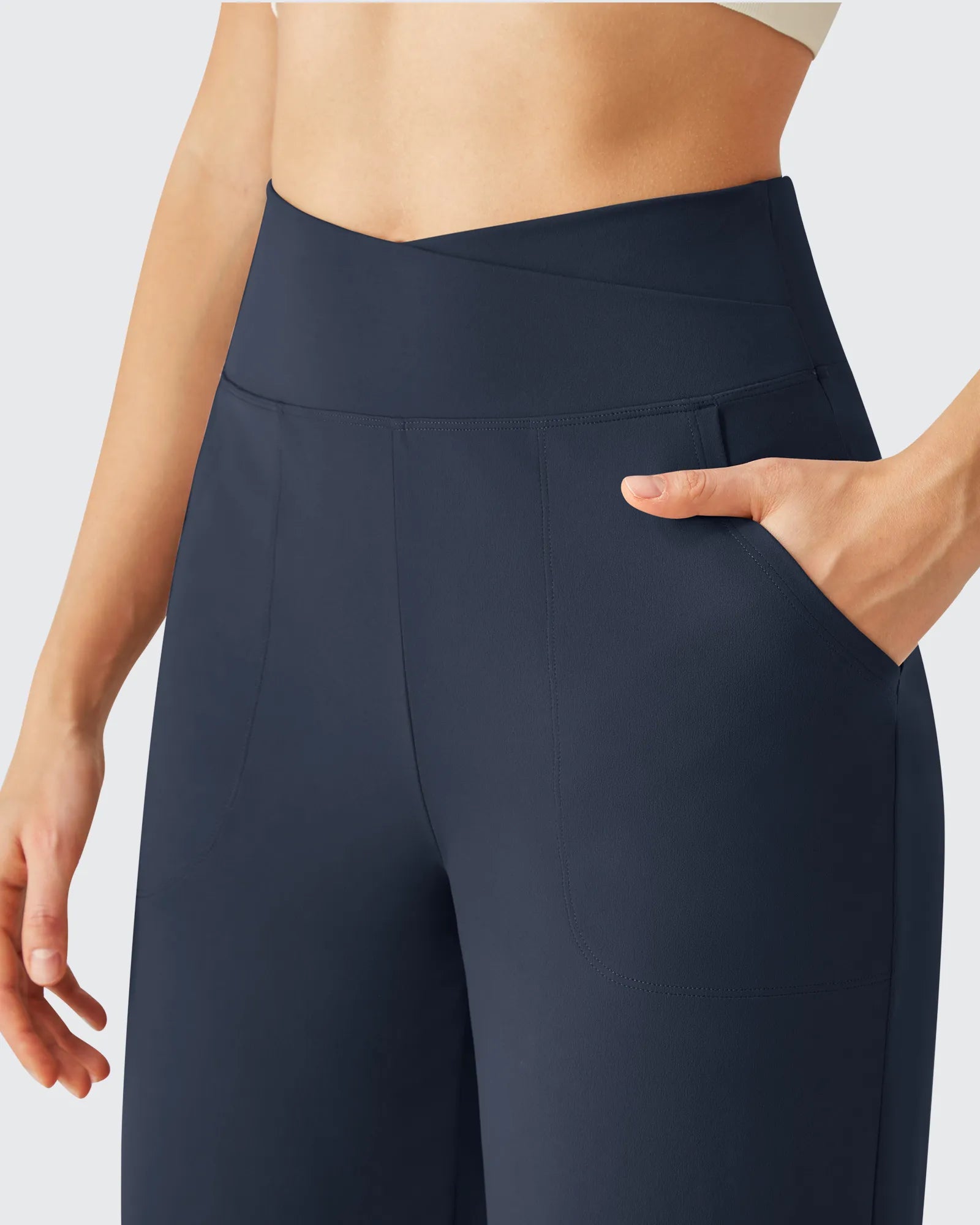 G4Free - BareFeel High Stretch Ankle Wide Leg Yoga Pants -GF26J781A001A-S