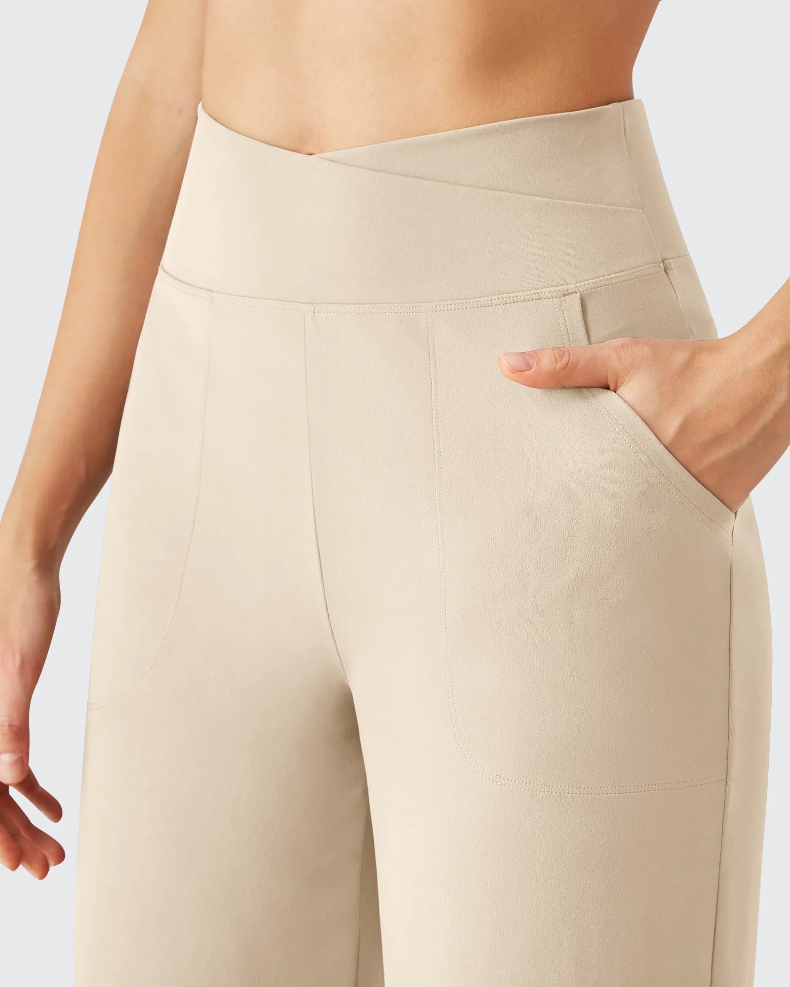 G4Free - BareFeel High Stretch Ankle Wide Leg Yoga Pants -GF26J781A001A-S