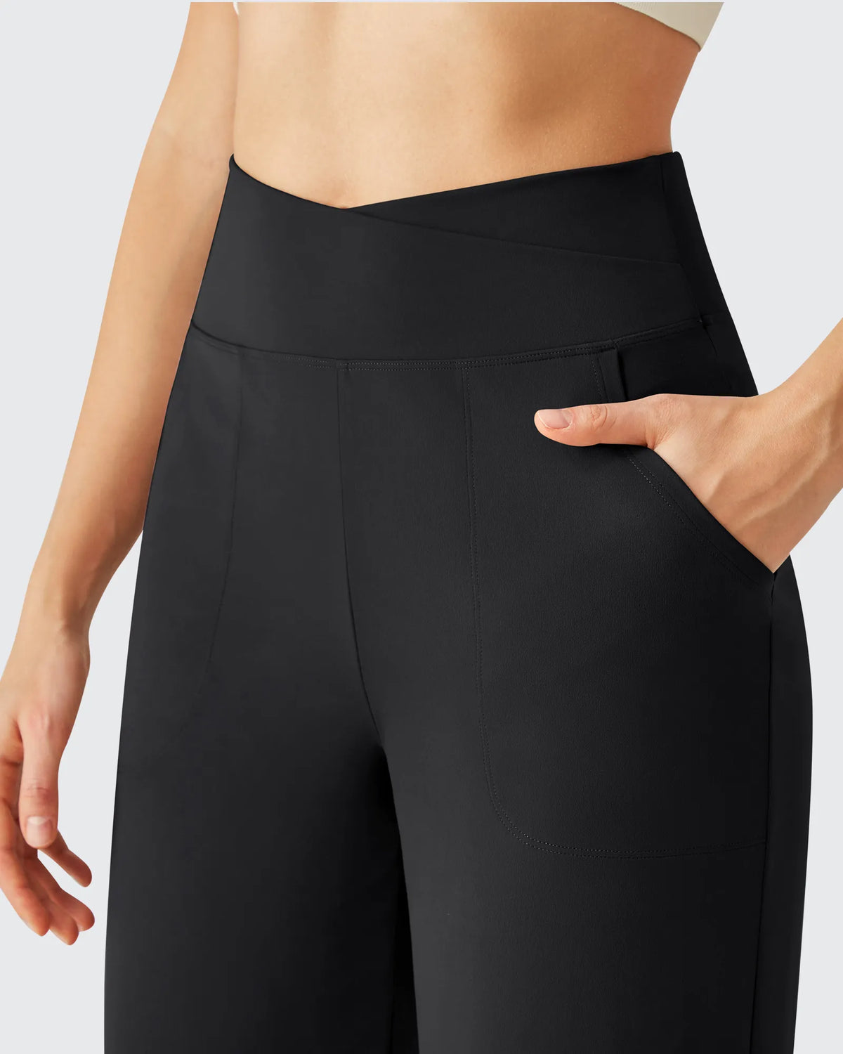 G4Free - BareFeel High Stretch Ankle Wide Leg Yoga Pants -GF26J781A001A-S