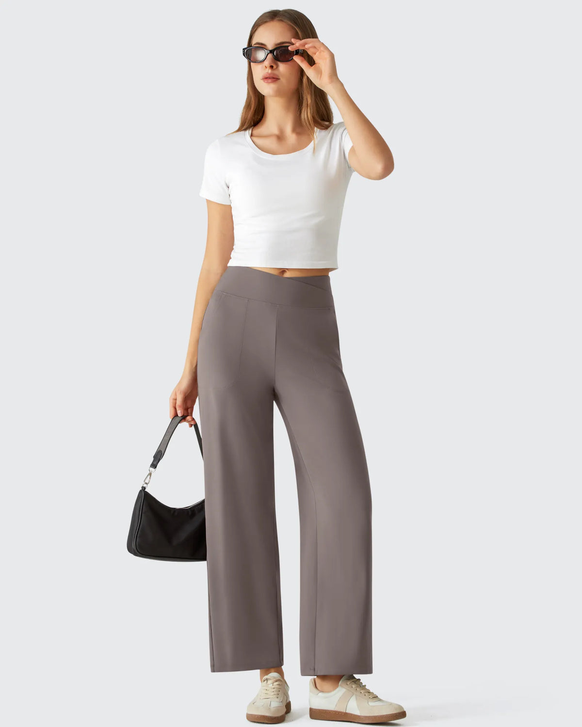 G4Free - BareFeel High Stretch Ankle Wide Leg Yoga Pants -GF26J781A001A-S